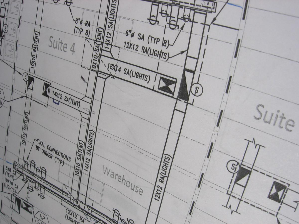 CAD and scheduling on screen with drawings